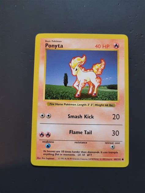 base set ponyta|shadowless ponyta.